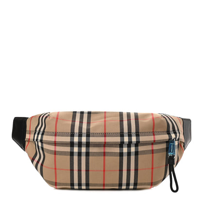 Burberry Nylon Vintage Check Medium Sonny Bum Bag Archive Beige Black 1 of 9