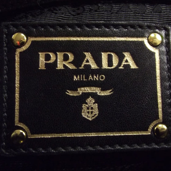 Prada Nappa Dressy Gaufre Tote Black 9 of 11