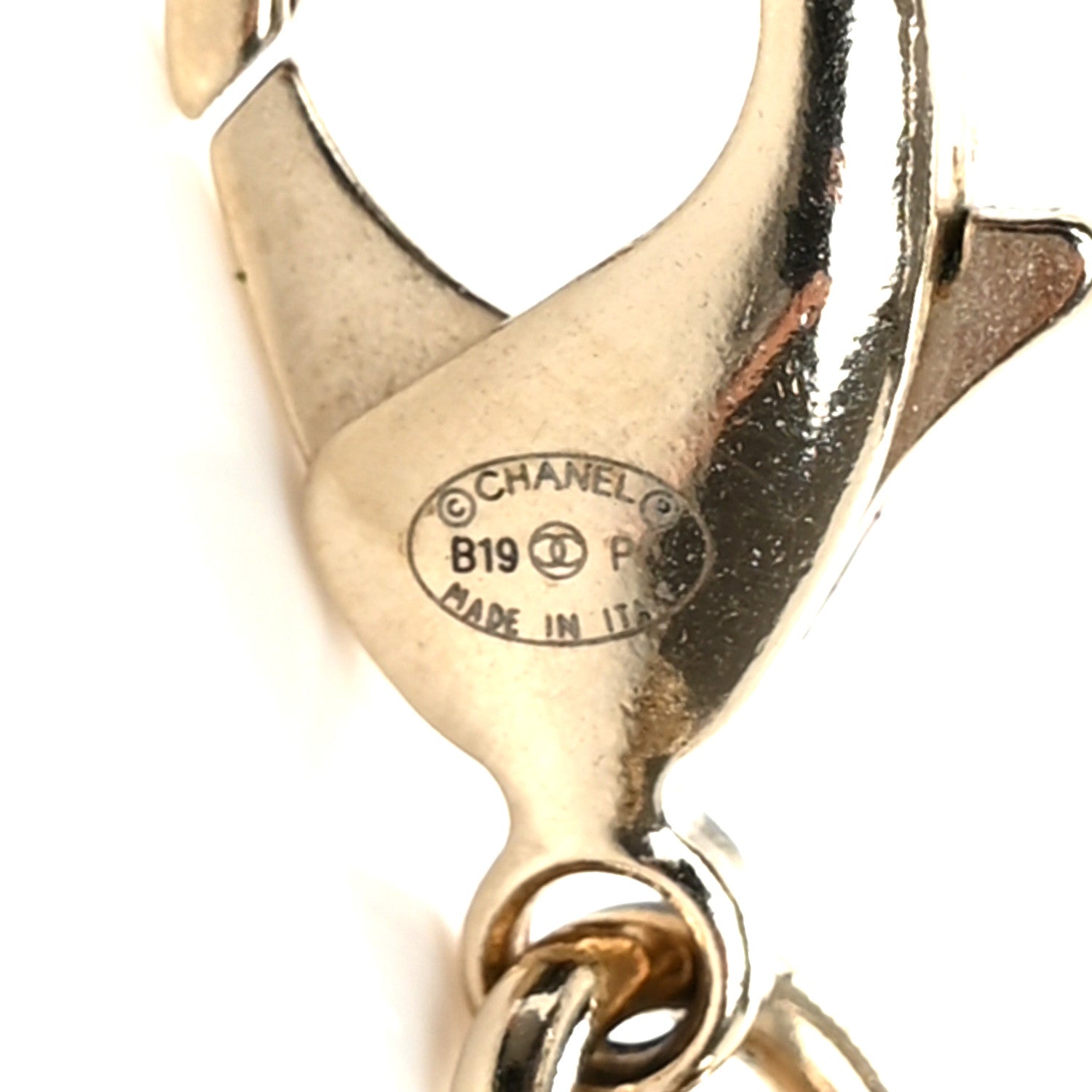 Chanel Metal Lambskin Chain Logo Belt 80 Gold 3 of 4