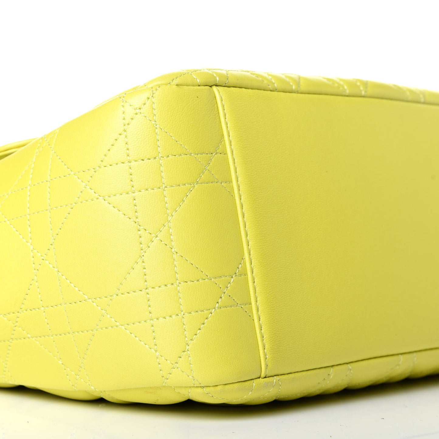 Lambskin Cannage Large Miss Dior Flap Vert Acide