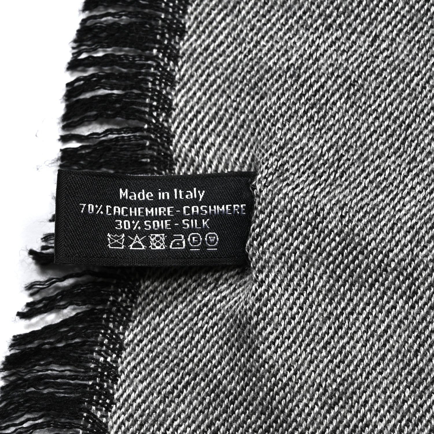 Chanel Cashmere Silk Quilted CC Logo Stole Black 4 of 4