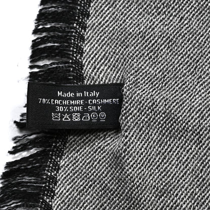 Chanel Cashmere Silk Quilted CC Logo Stole Black 4 of 4