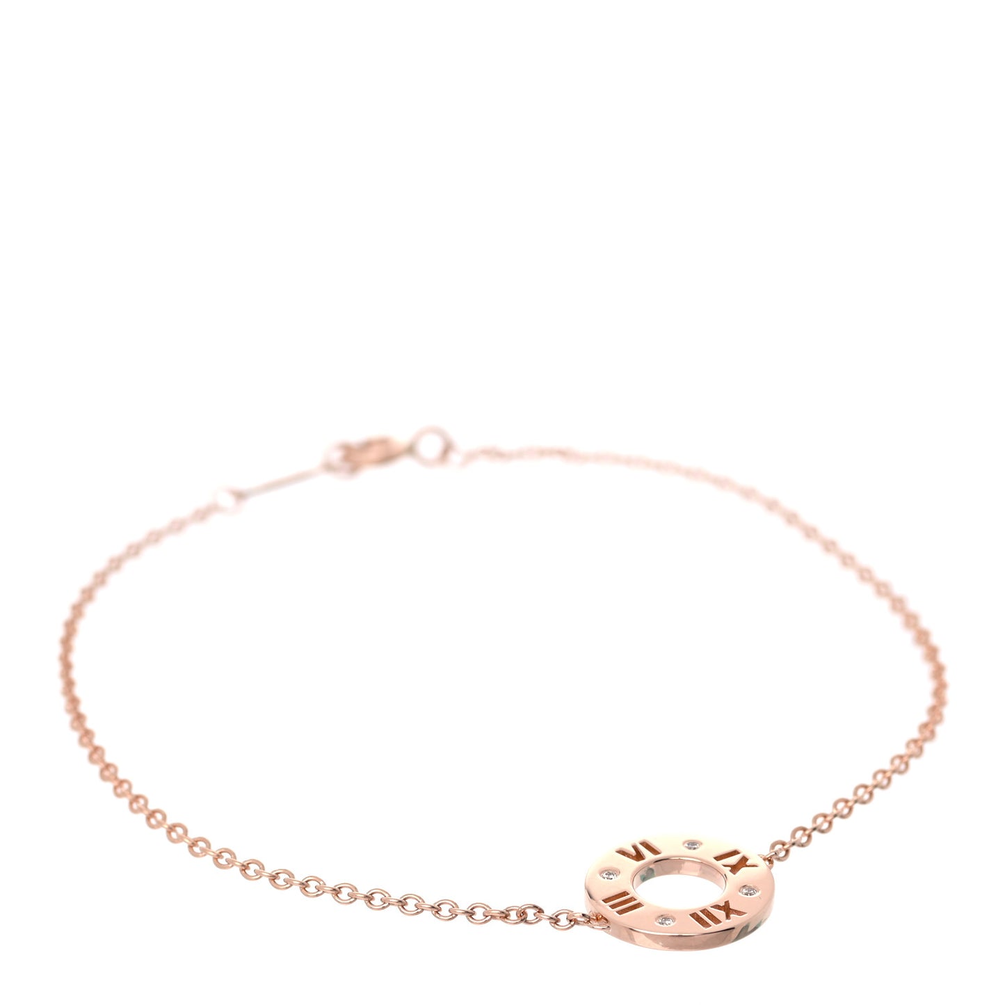 18K Rose Gold Diamond Atlas Pierced Bracelet