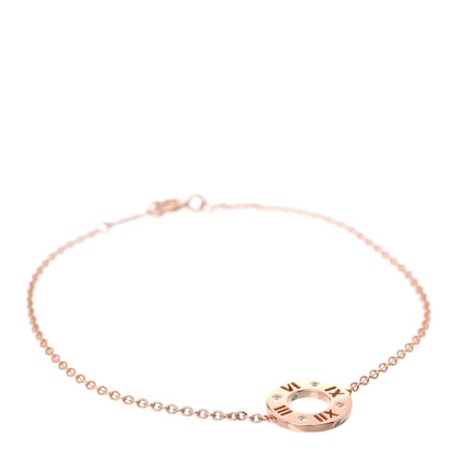Tiffany 18K Rose Gold Diamond Atlas Pierced Bracelet 1 of 6