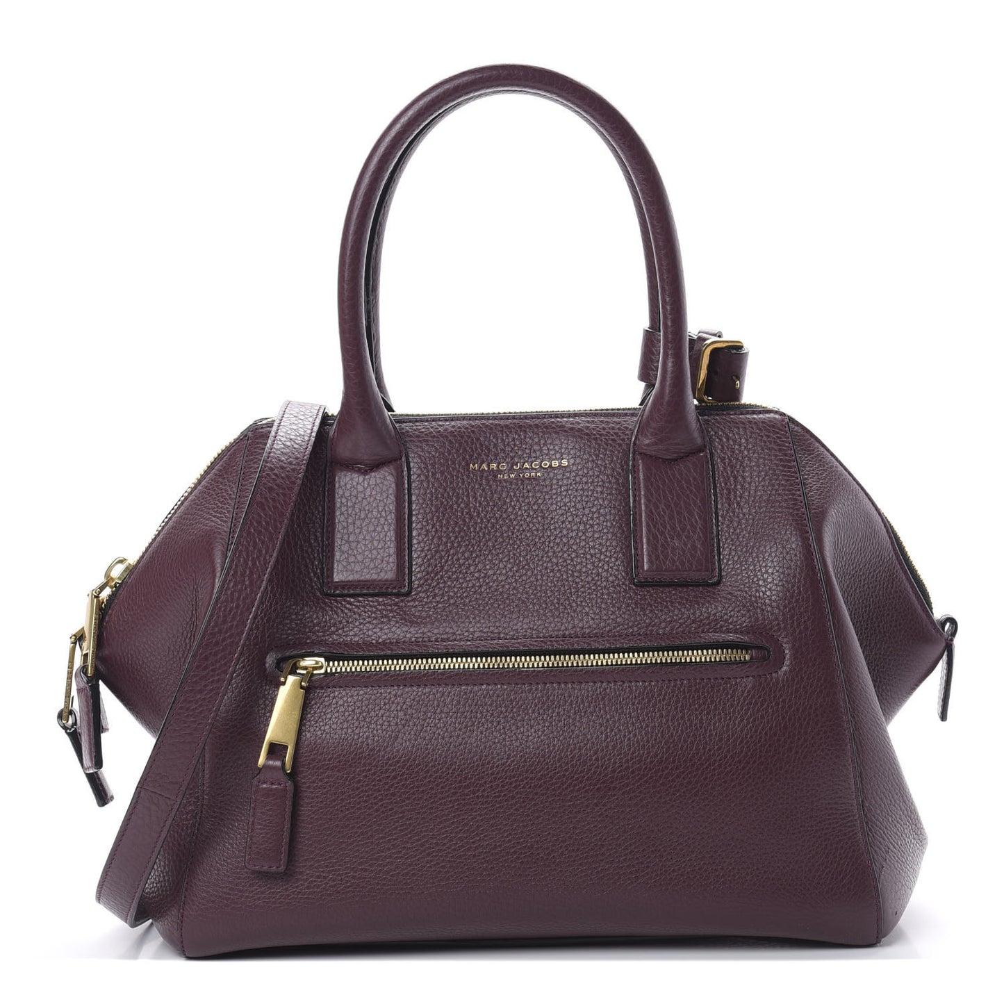 Textured Calfskin Medium Incognito Satchel Burgundy