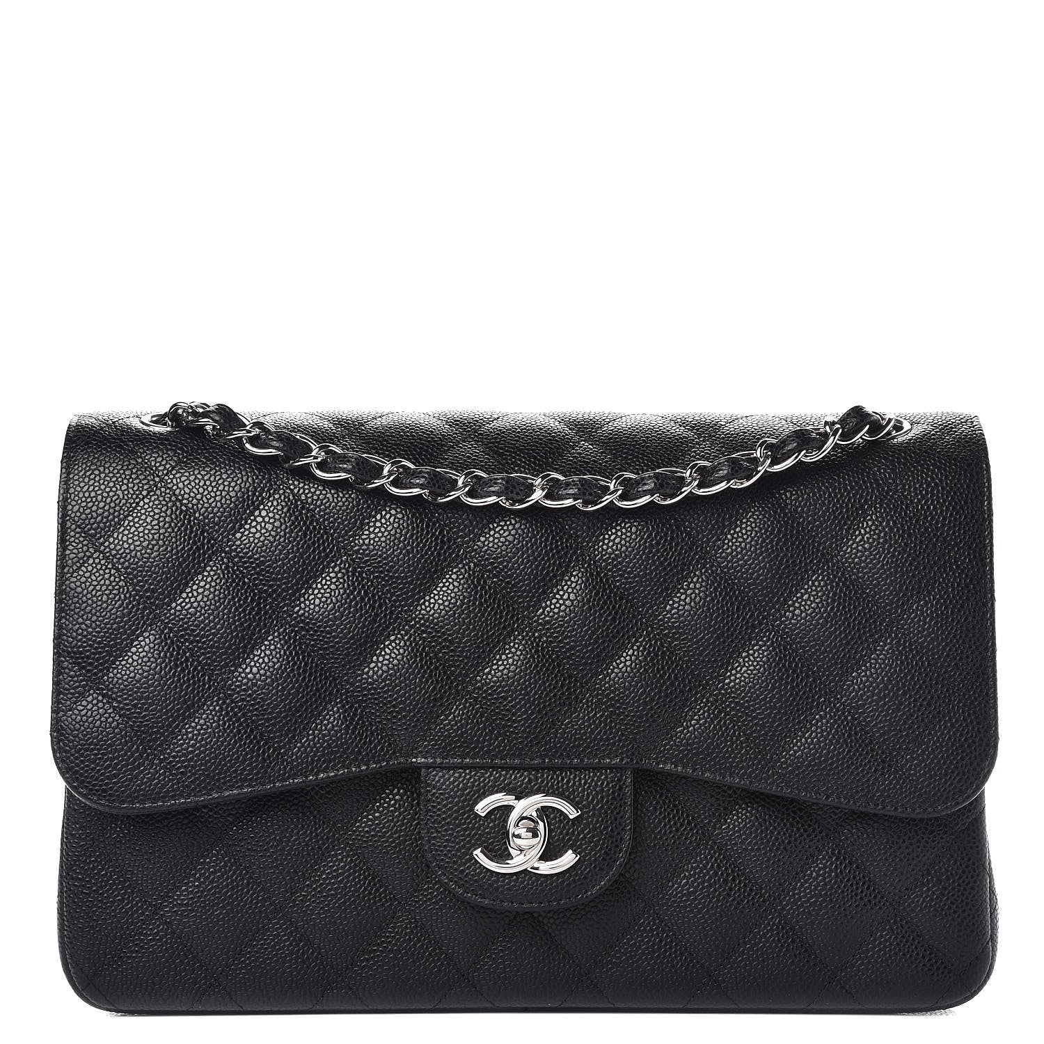 Chanel Caviar Quilted Jumbo Double Flap Black 1 of 9