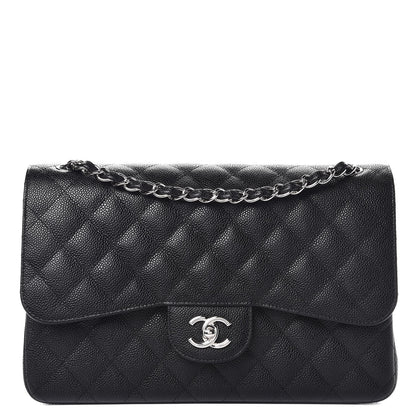 Chanel Caviar Quilted Jumbo Double Flap Black 1 of 9