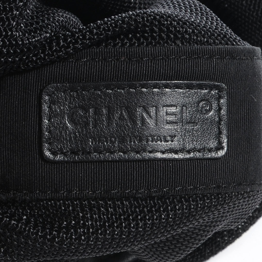 Chanel Mesh and Leather Sport Tassel Hobo Black 7 of 8