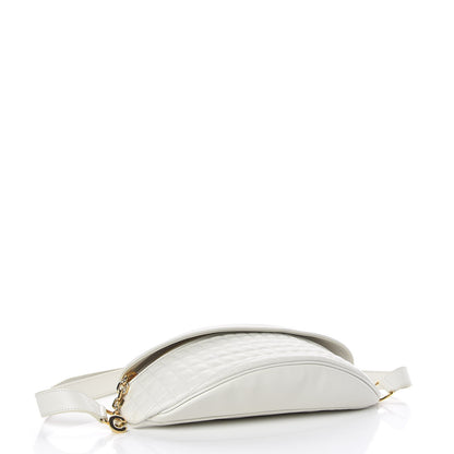 Celine Calfskin Quilted C Charm Belt Bag White 4 of 9