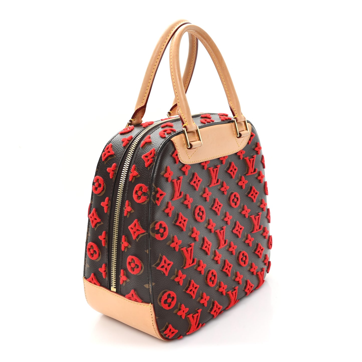 Monogram Tuffetage Deauville Cube Red