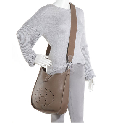 Hermes Taurillon Clemence Evelyne III GM Etoupe 2 of 17