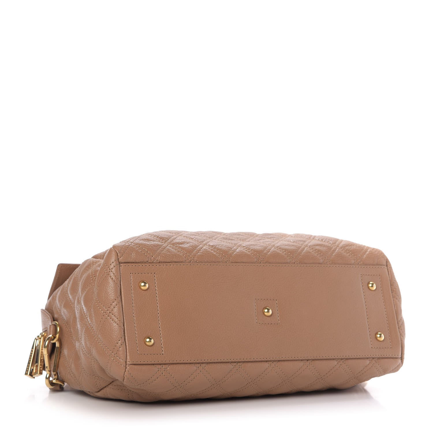 Marc Jacobs Calfskin Quilted Flap Shoulder Bag Taupe 5 of 11