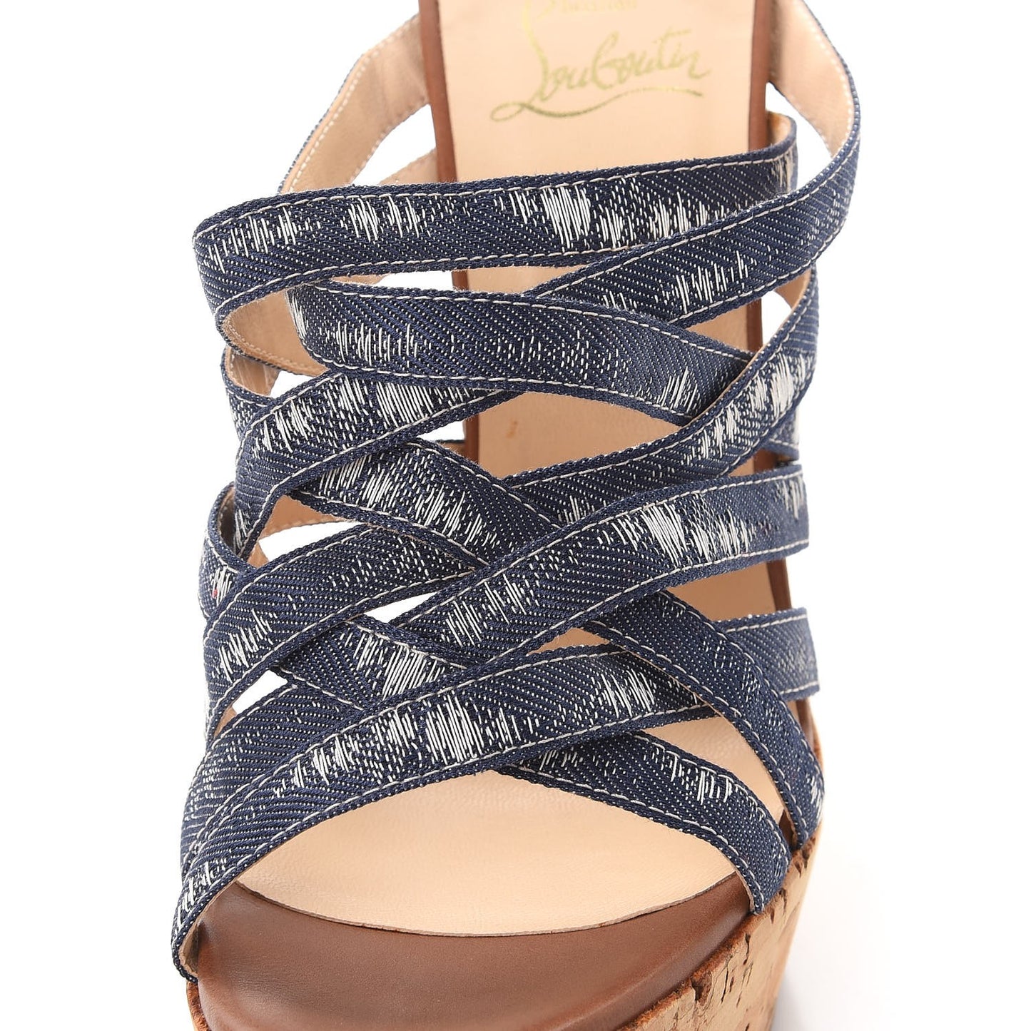 Ribbon Corniche 140 Sandals 40 Denim