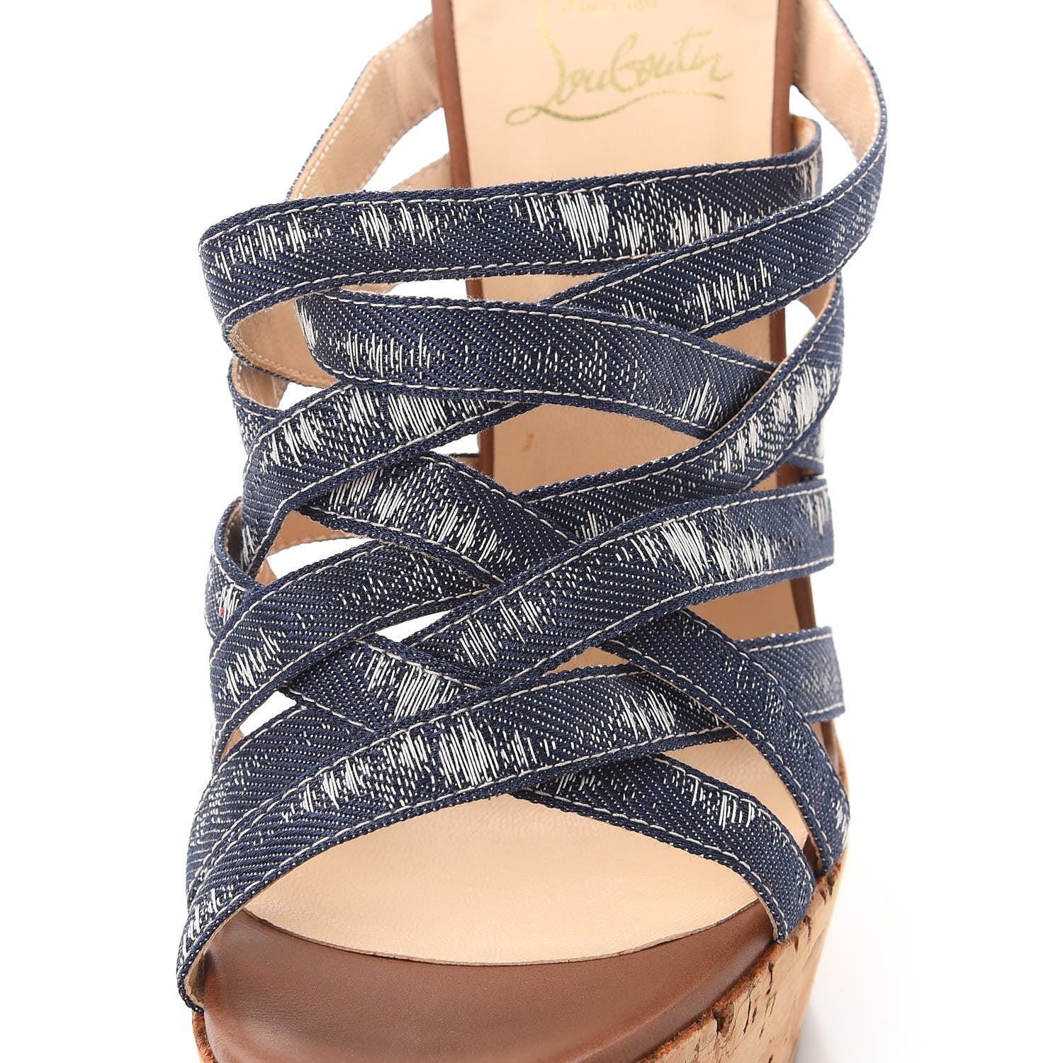 Christian Louboutin Ribbon Corniche 140 Sandals 40 Denim 8 of 14