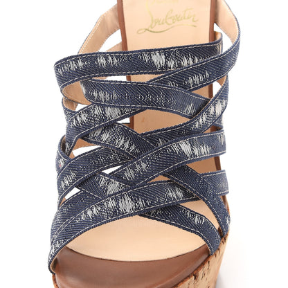 Christian Louboutin Ribbon Corniche 140 Sandals 40 Denim 8 of 14
