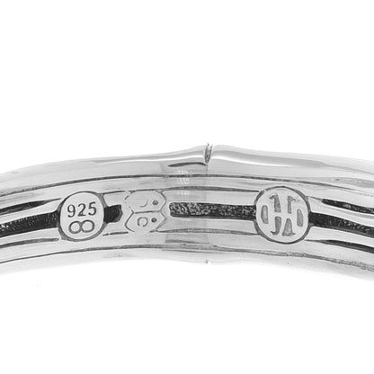 John Hardy Sterling Silver Pink Sapphire Bamboo Kick Cuff Bracelet 5 of 5