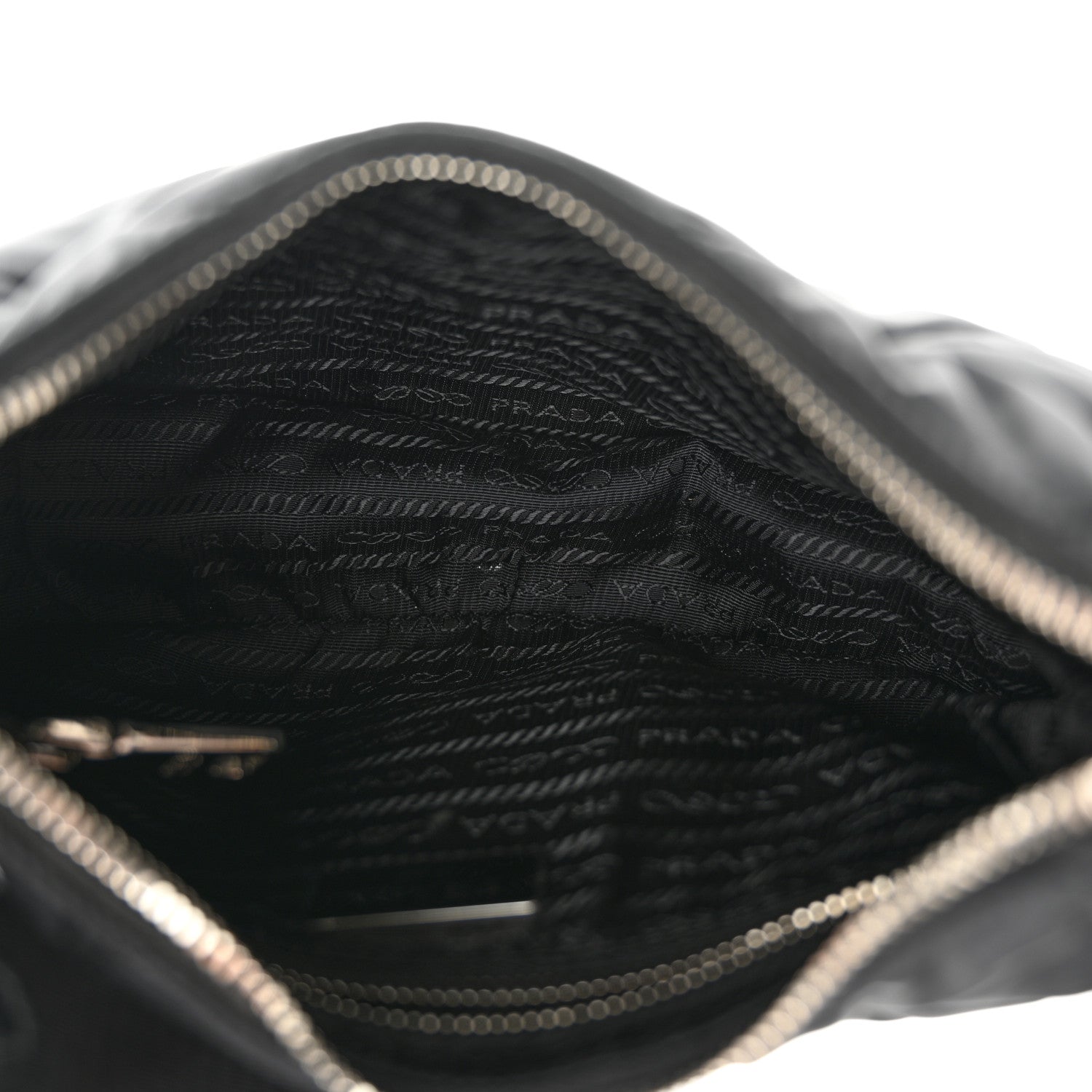 Prada Re-Nylon Triangle Padded Patchwork Shoulder Bag Black 5 of 11