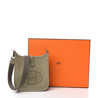 Hermes Taurillon Clemence Amazone Evelyne TPM Sauge 10 of 10