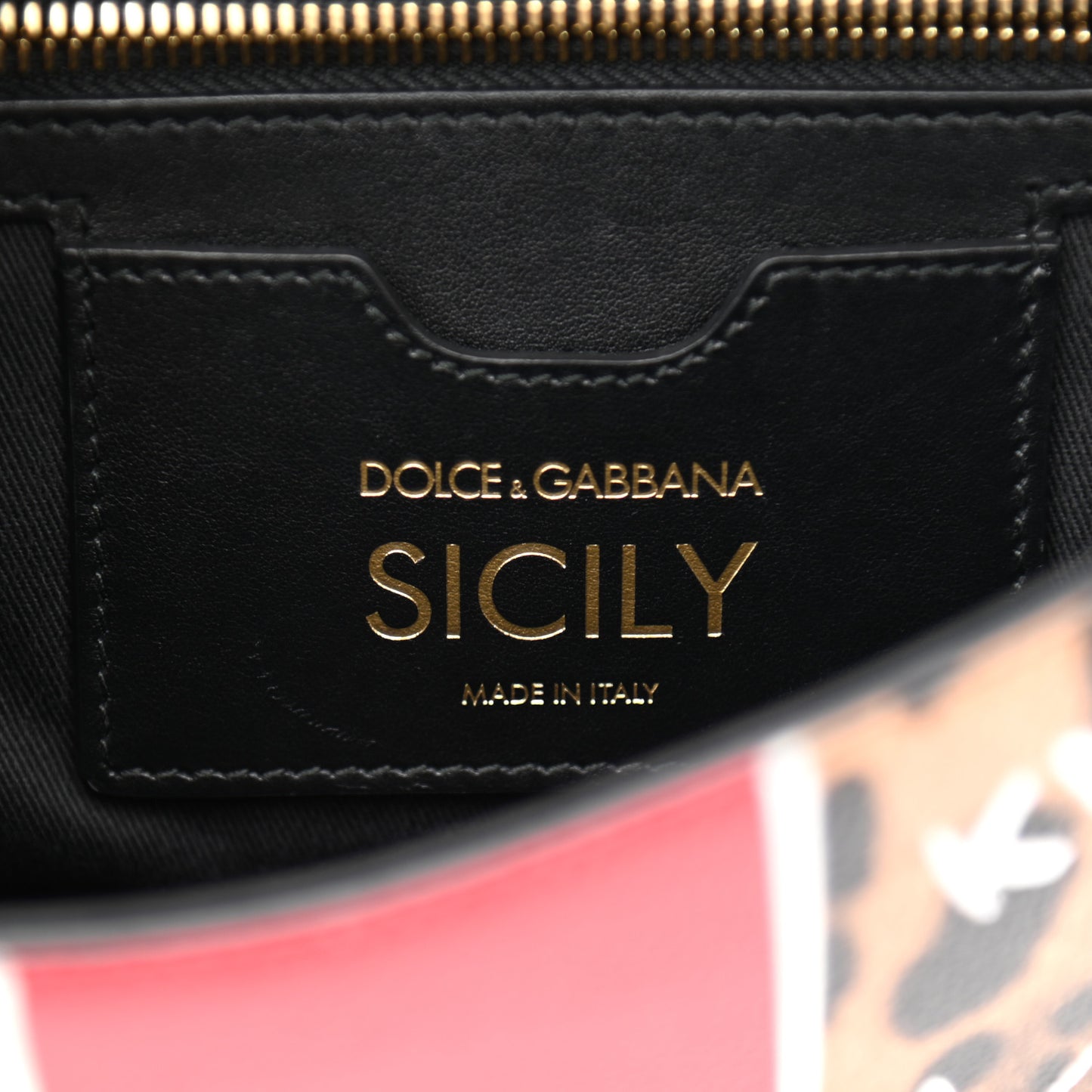 Dauphine Leopard Graffiti Print Medium Miss Sicily Satchel Black