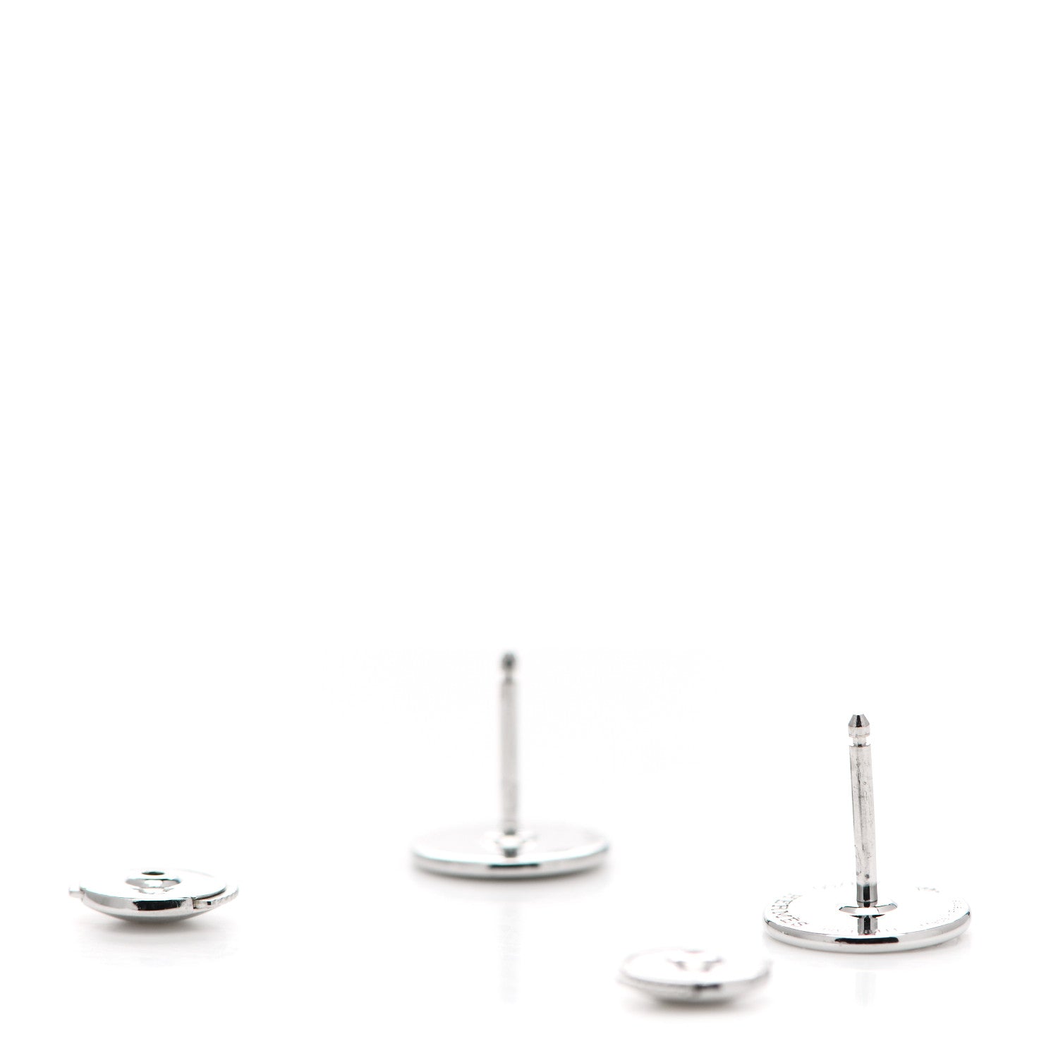 Hermes 18K White Gold Diamond Small Gambade Earrings 3 of 5