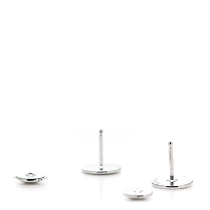 Hermes 18K White Gold Diamond Small Gambade Earrings 3 of 5