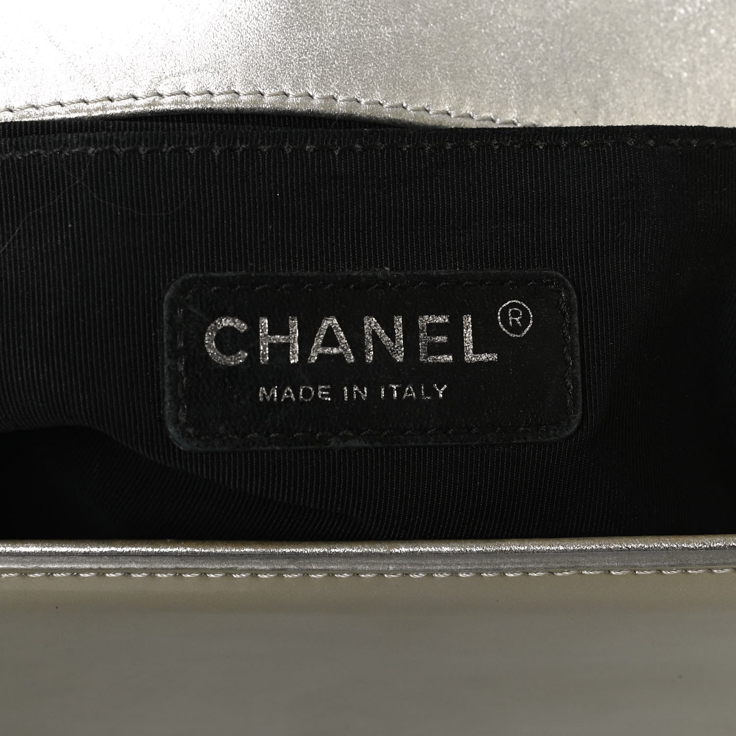 Chanel Metallic Patent Calfskin Quilted Medium Boy Flap Silver 5 of 9