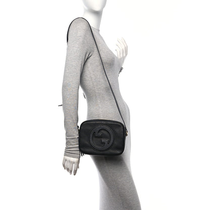 Gucci Sakai Be Green Calfskin Diagonal Stitched Small Blondie Shoulder Bag Black 2 of 10