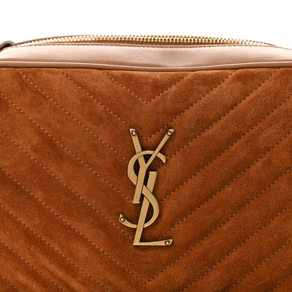 Saint Laurent Suede Matelasse Monogram Lou Camera Bag Cinnamon 8 of 10