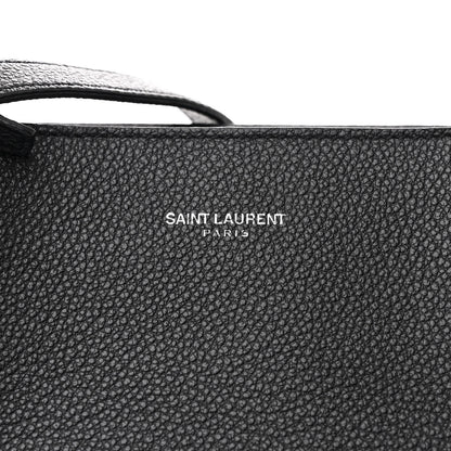 Saint Laurent Grained Calfskin Small Cabas Rive Gauche Black 8 of 12