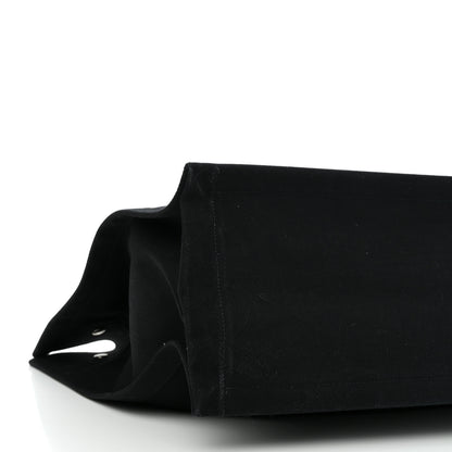 Saint Laurent Linen Calfskin Rive Gauche Tote Black 8 of 9