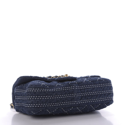Chanel Denim Quilted Medium Denim Trip Single Flap Blue 4 of 10