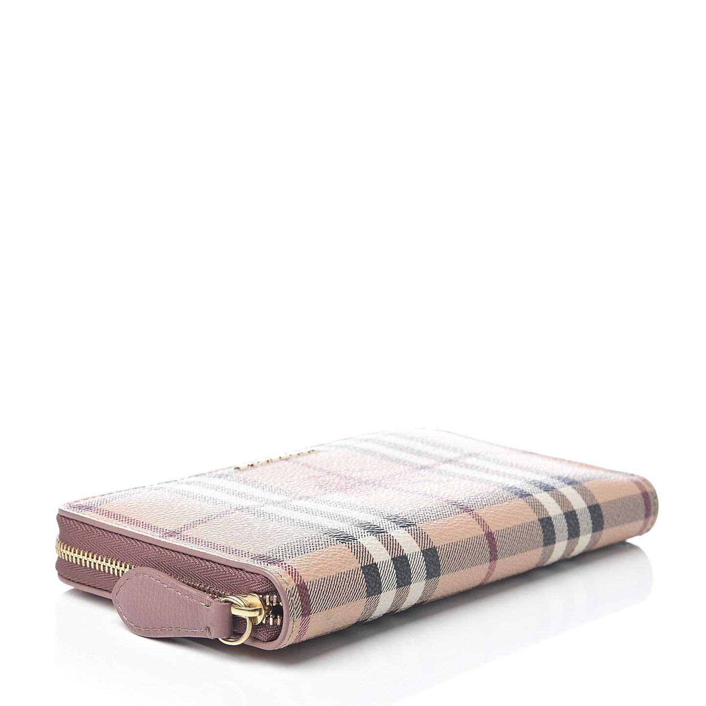 Haymarket Check Large Ziggy Zip Around Wallet Dusty Pink