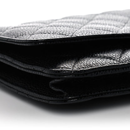Chanel Caviar Quilted Wallet On Chain WOC Black 10 of 14