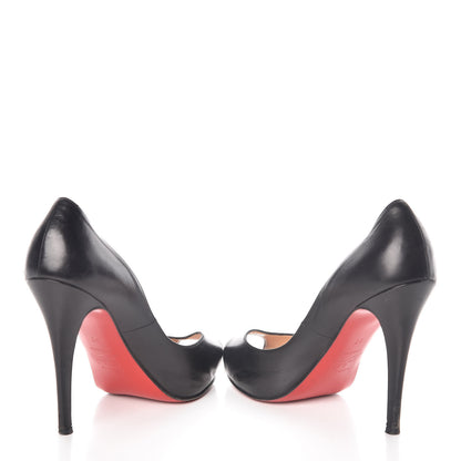 Christian Louboutin Kid Very Prive 120 Pumps 37 Black Red 5 of 12