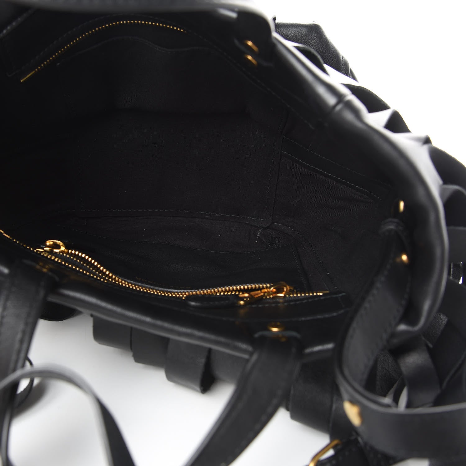 Balenciaga Calfskin XS Fringe Laundry Cabas Black 5 of 12