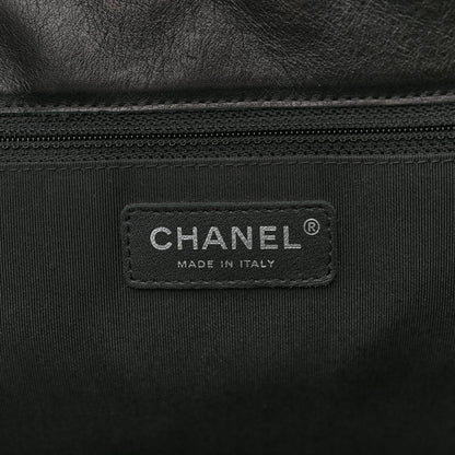 Chanel Lambskin Quilted Front Flap Tote Black 6 of 12