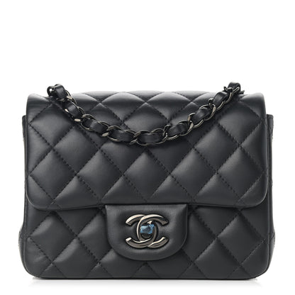 Chanel Lambskin Quilted Mini Square Flap So Black 1 of 11