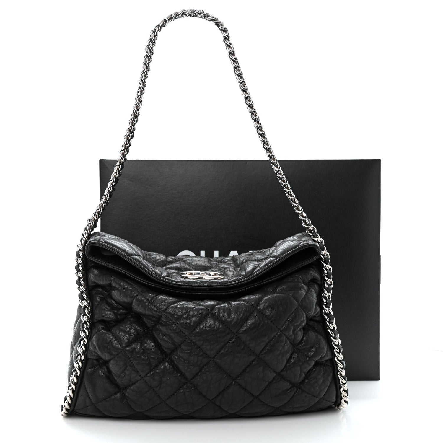 Chanel Washed Lambskin Chain Around Hobo Black 11 of 11