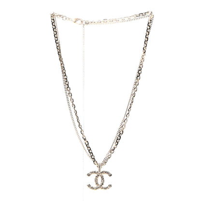 Chanel Crystal CC Multi Strand Chain Necklace Gold 3 of 5