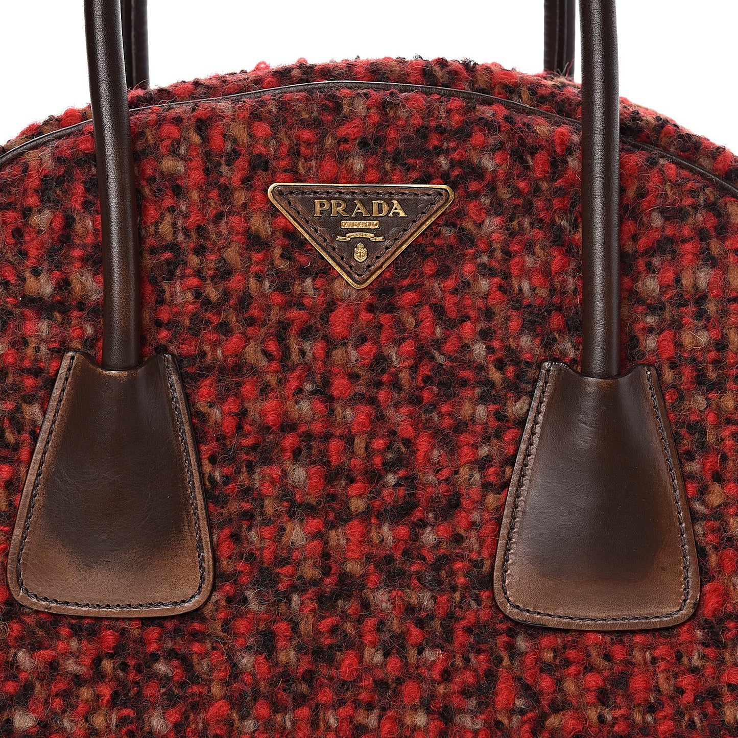 Tessuto Tweed Vitello Bowling Bag Lacca Knicker