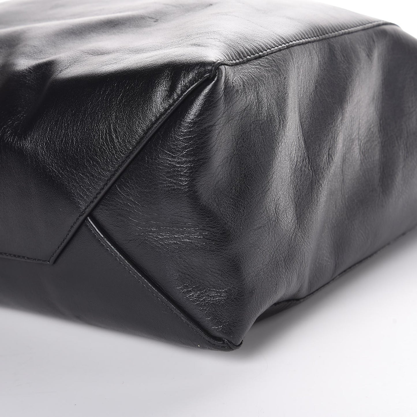 Smooth Lambskin Vertical Cabas Black