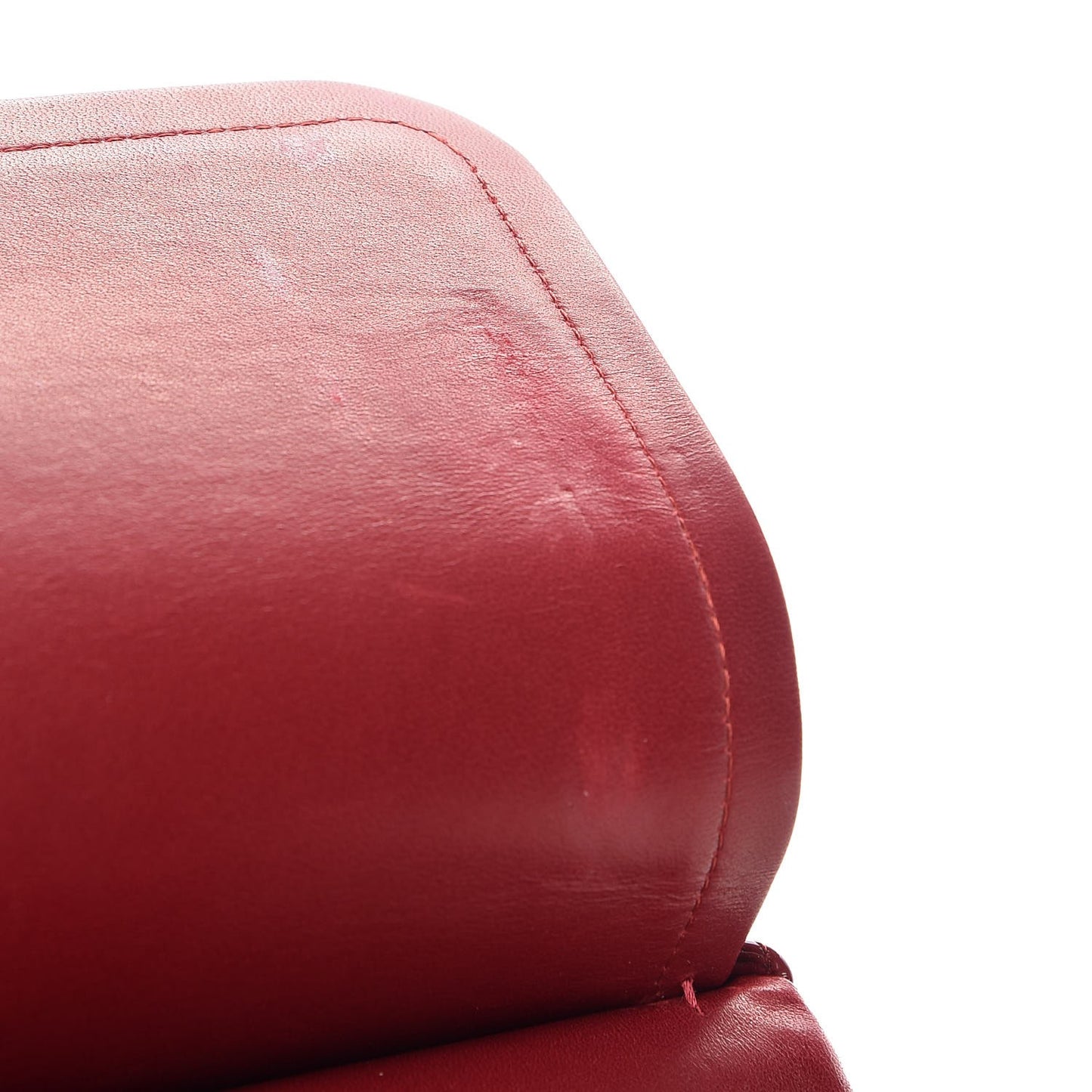 Patent Quilted Jumbo Double Flap Dark Red