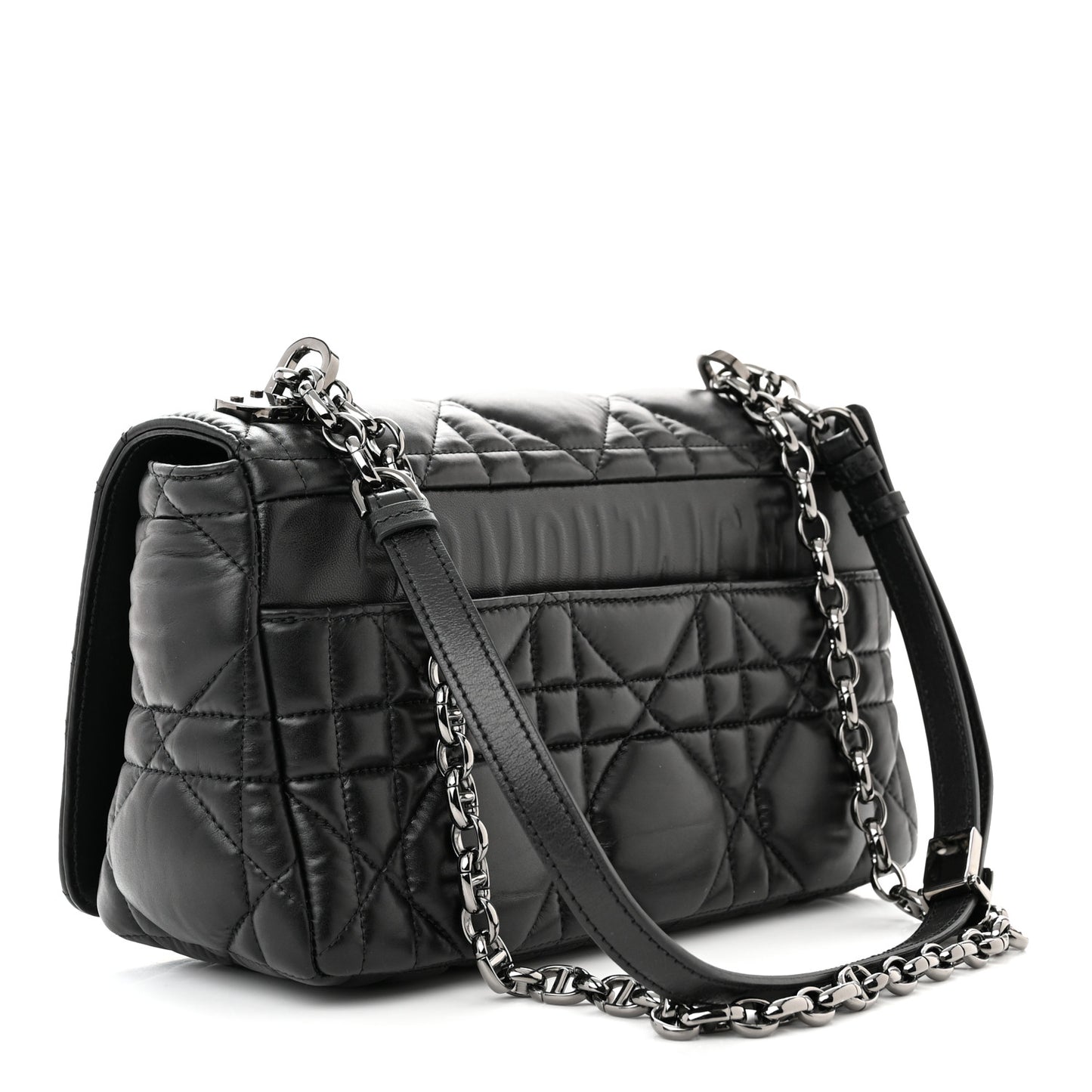 Calfskin Macrocannage Medium Caro Bag Black