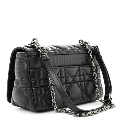 Christian Dior Calfskin Macrocannage Medium Caro Bag Black 3 of 11