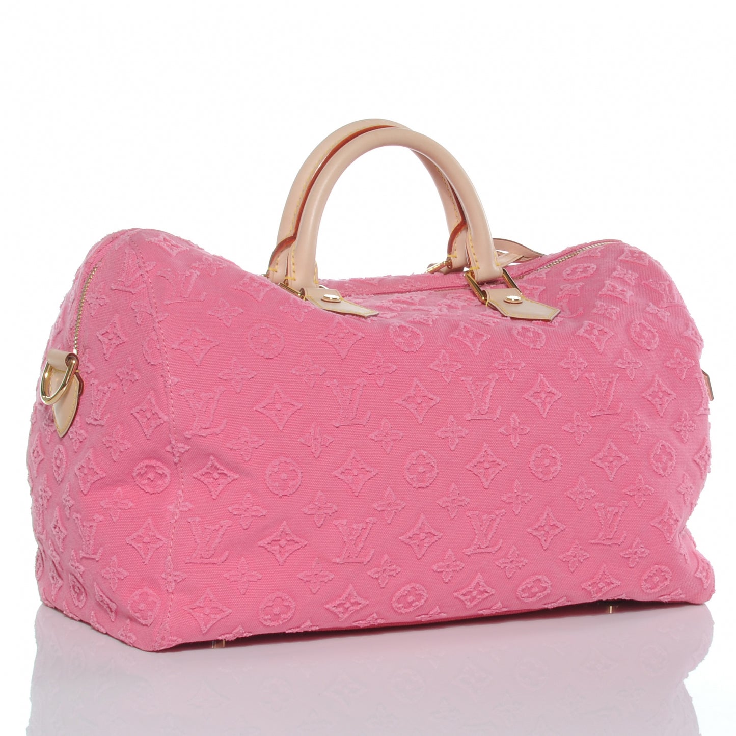 Denim Monogram Stone Speedy 35 Rose
