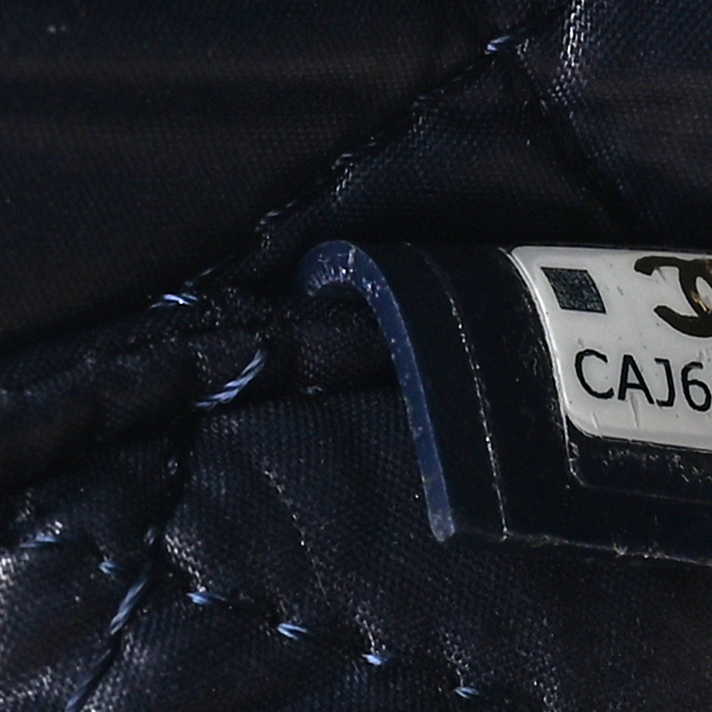 Caviar Quilted Large Vanity Pouch Navy