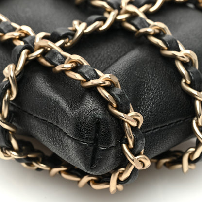 Chanel Lambskin Tech Me Out Clutch With Chain Black 9 of 10
