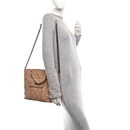 Chanel Calfskin Quilted Small Casual Riviera Tote Beige 2 of 10