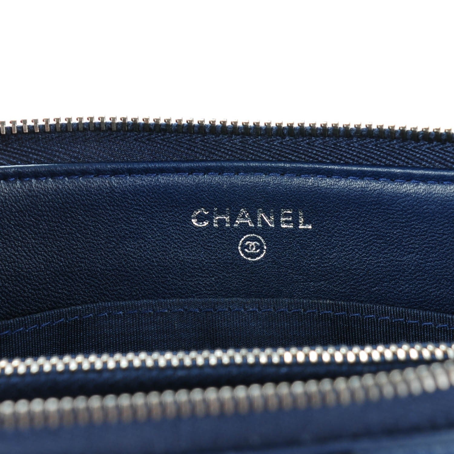 Chanel Lambskin Quilted Small Zipped Boy Clutch Navy 6 of 8