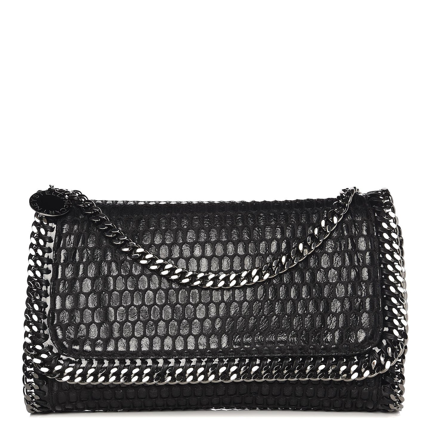Net Patent Falabella Clutch Black